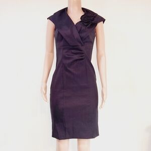 Xscape by Joanna Chen Purple Florals Ruffle Evening Party Dress Sz 10